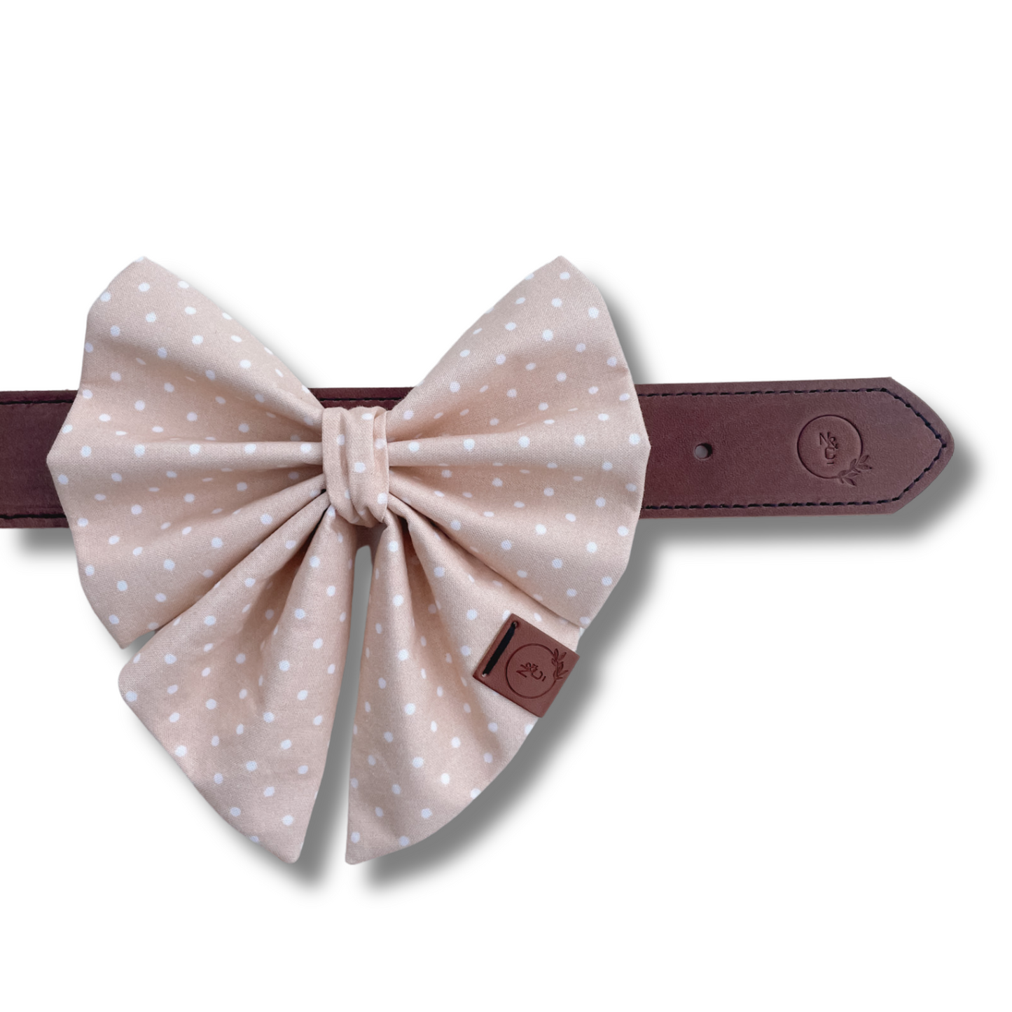 Yellow Polka Dot Dog Bow