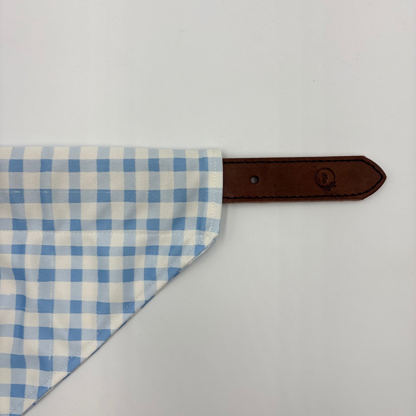 Blue Gingham Dog Bandana