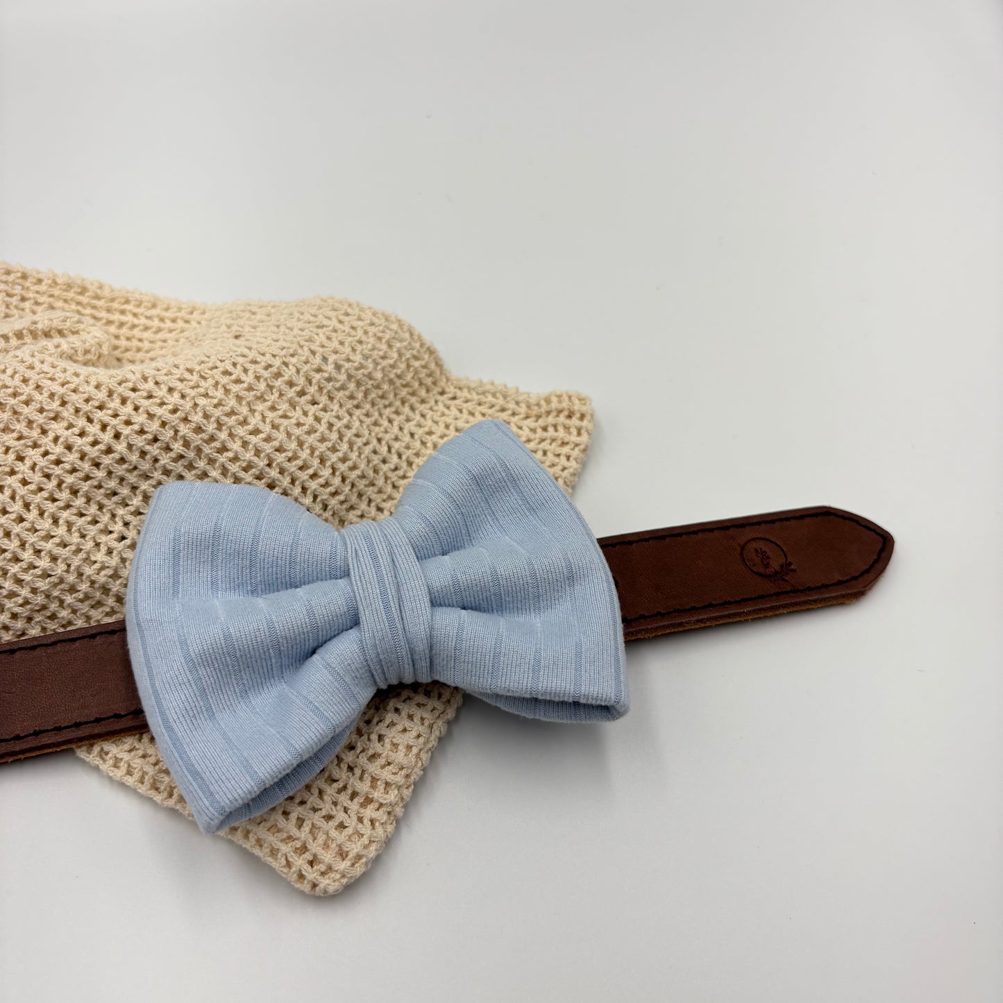 Sky Blue Dog Bow