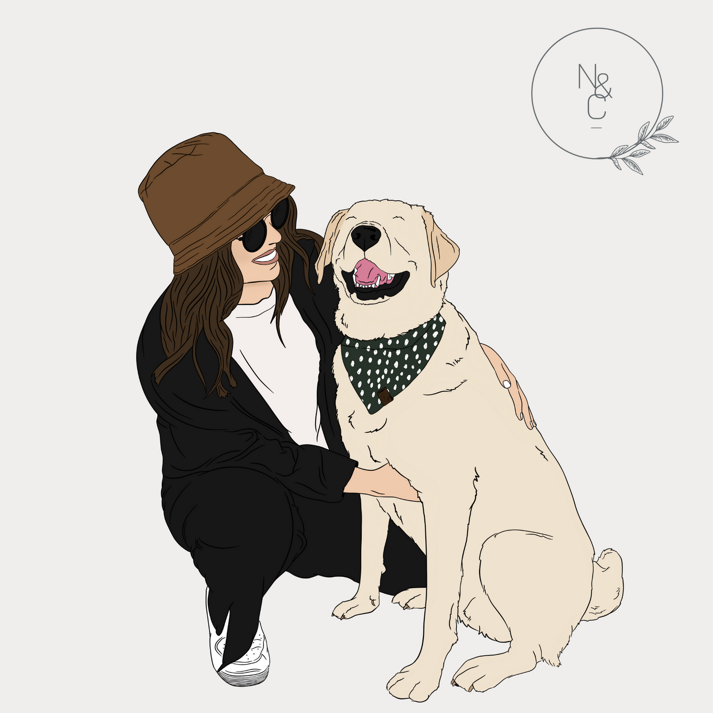 Human AND Pet Digital Portraits *digital product*