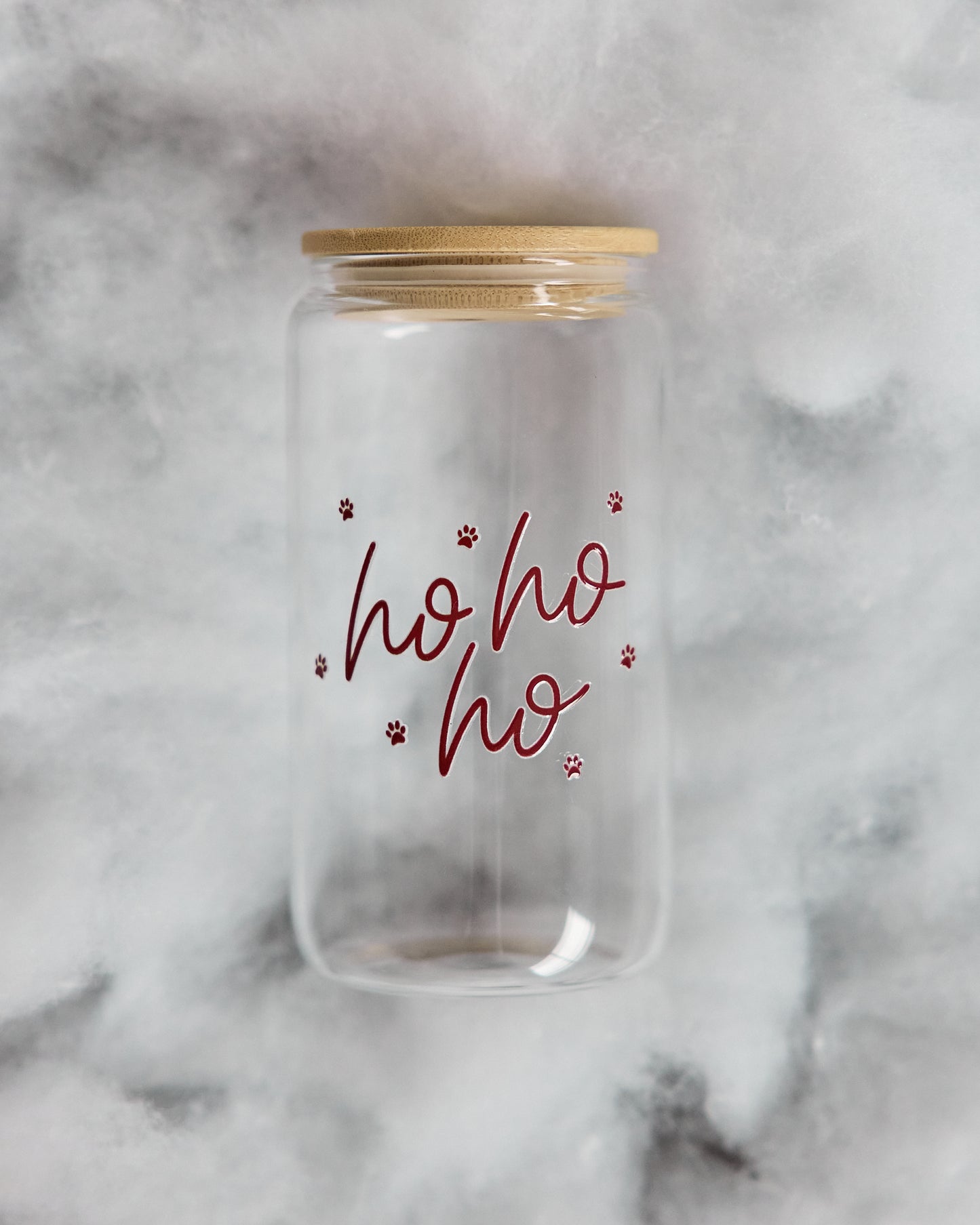 Ho Ho Ho 16oz Glass Cup