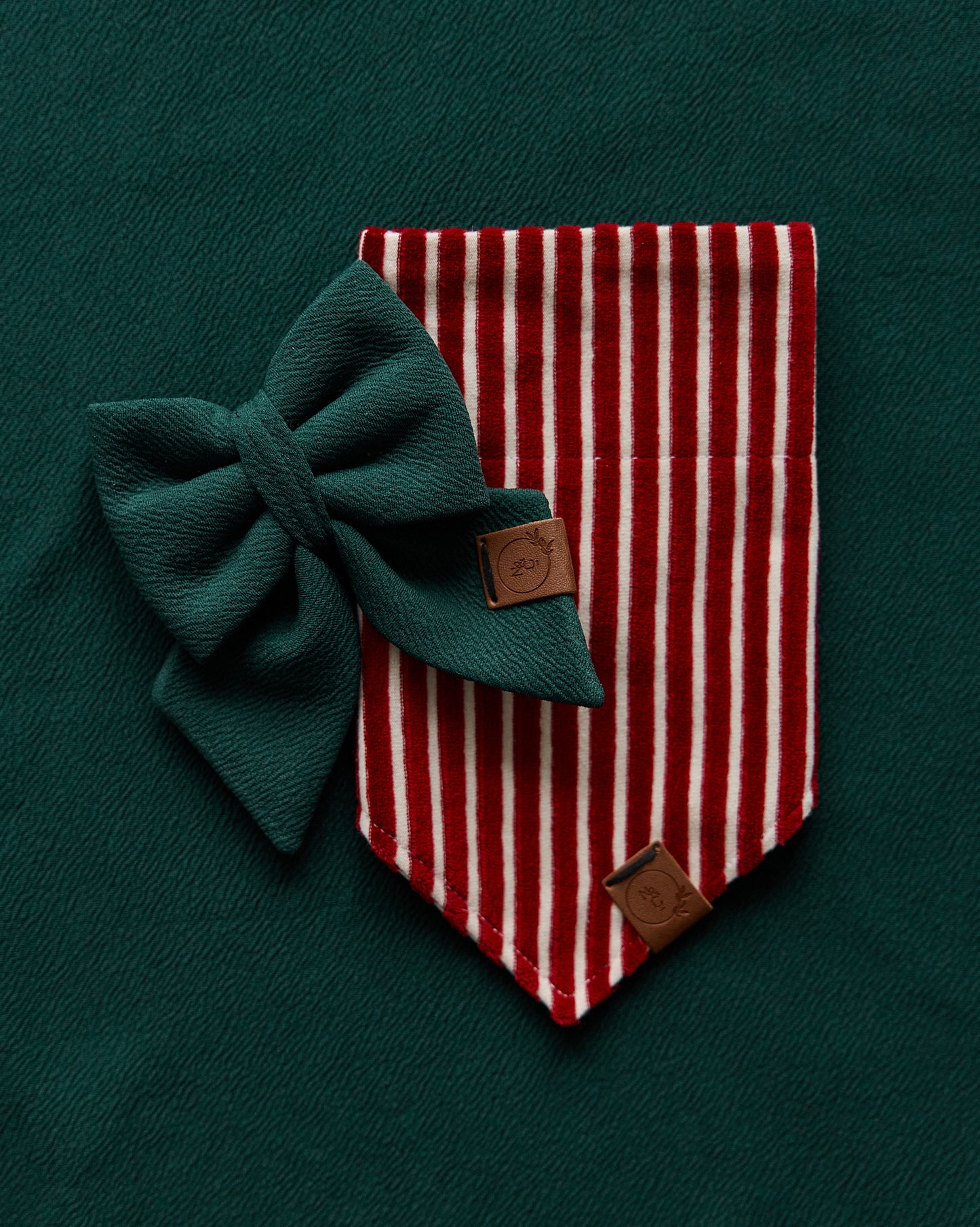 Forest Green Dog Bow