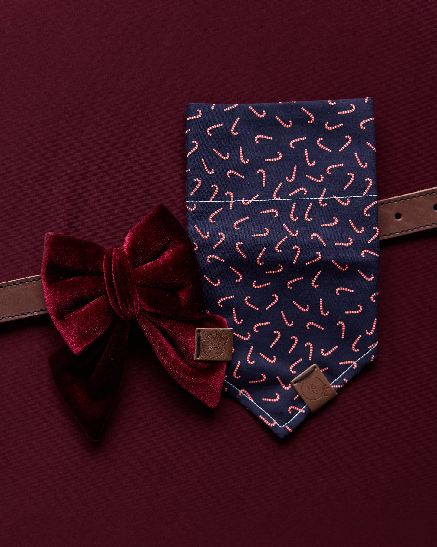 Red Velvet Dog Bow