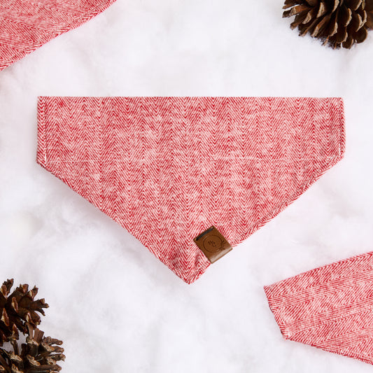 Cranberry Knit Dog Bandana