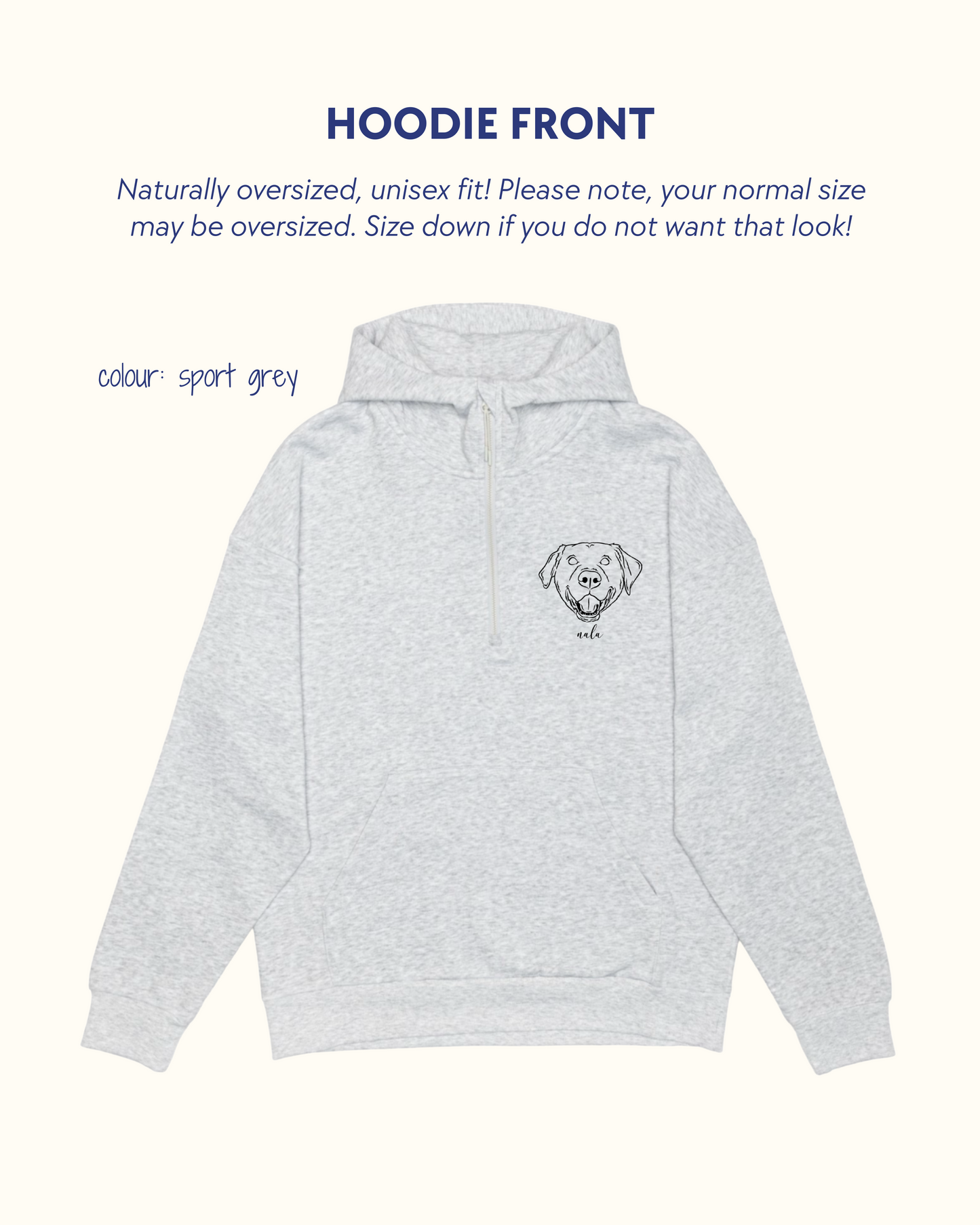 Custom Pet Scuba 1/4 Zip Hoodie