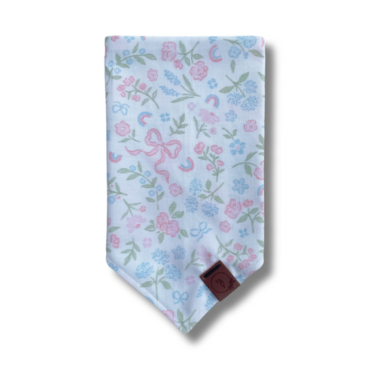Delicate Florals & Bows Dog Bandana