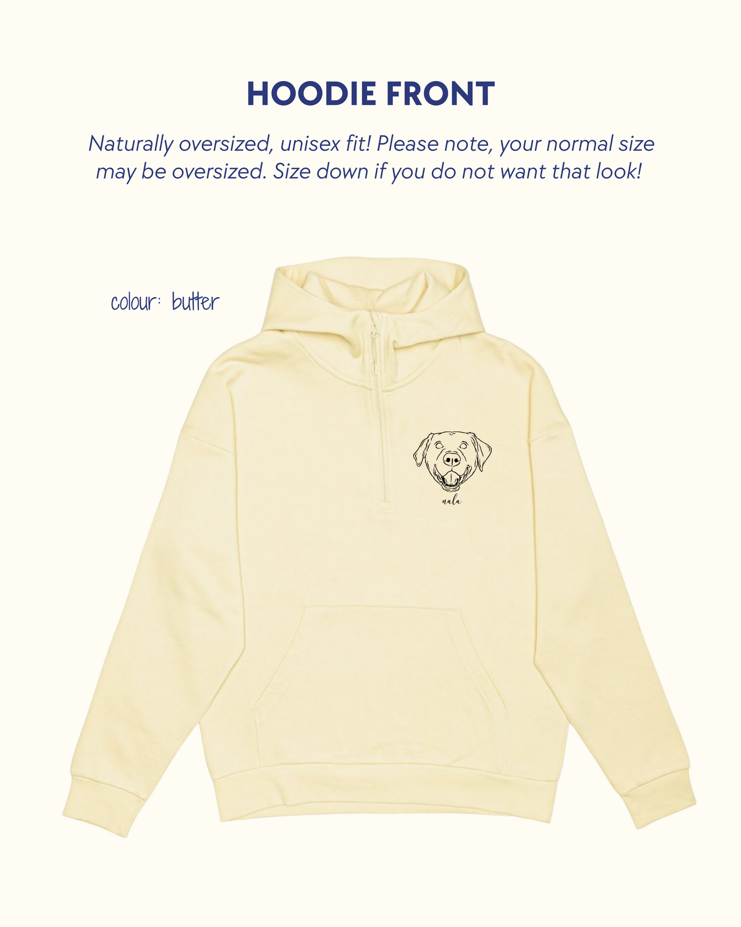 Custom Pet Scuba 1/4 Zip Hoodie