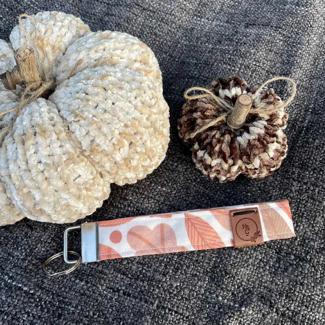 Fall Leaves Wristlet Keychain