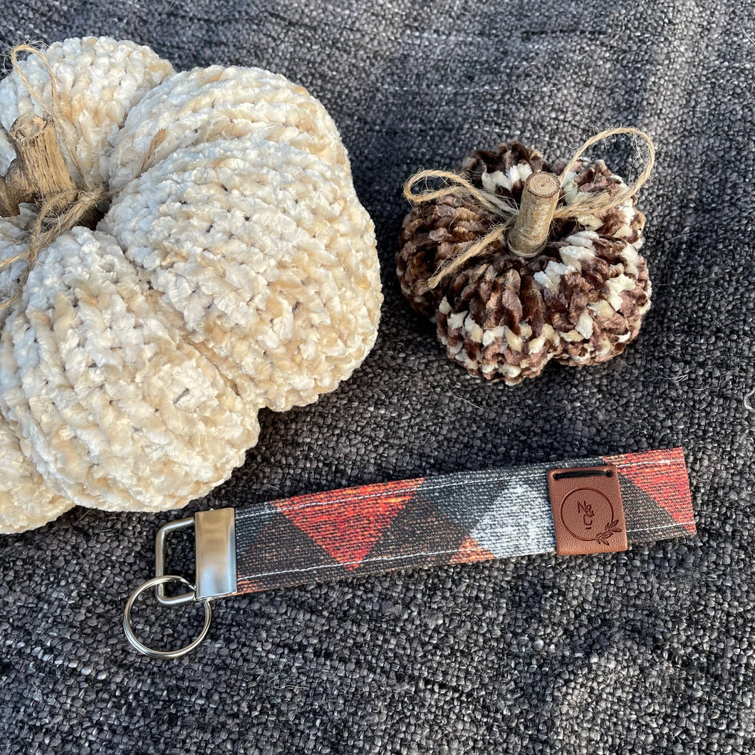 Fall Flannel 2.0 Wristlet Keychain
