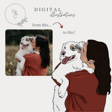 Load image into Gallery viewer, Human AND Pet Digital Portraits *digital product*
