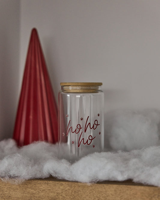 Ho Ho Ho 16oz Glass Cup
