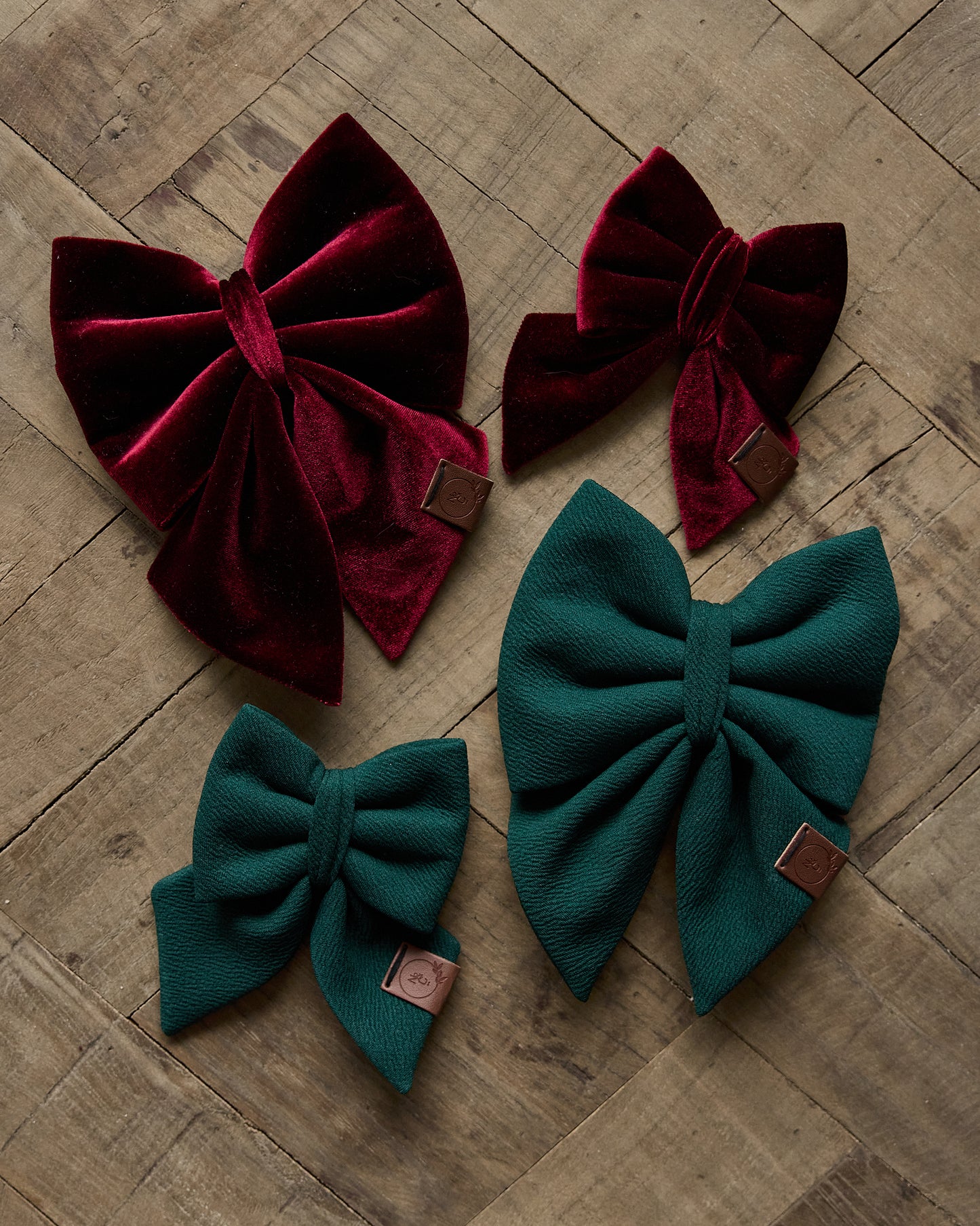 Red Velvet Dog Bow