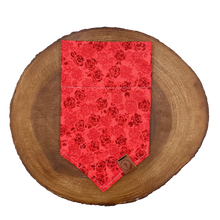 Load image into Gallery viewer, Red Roses Dog Bandana

